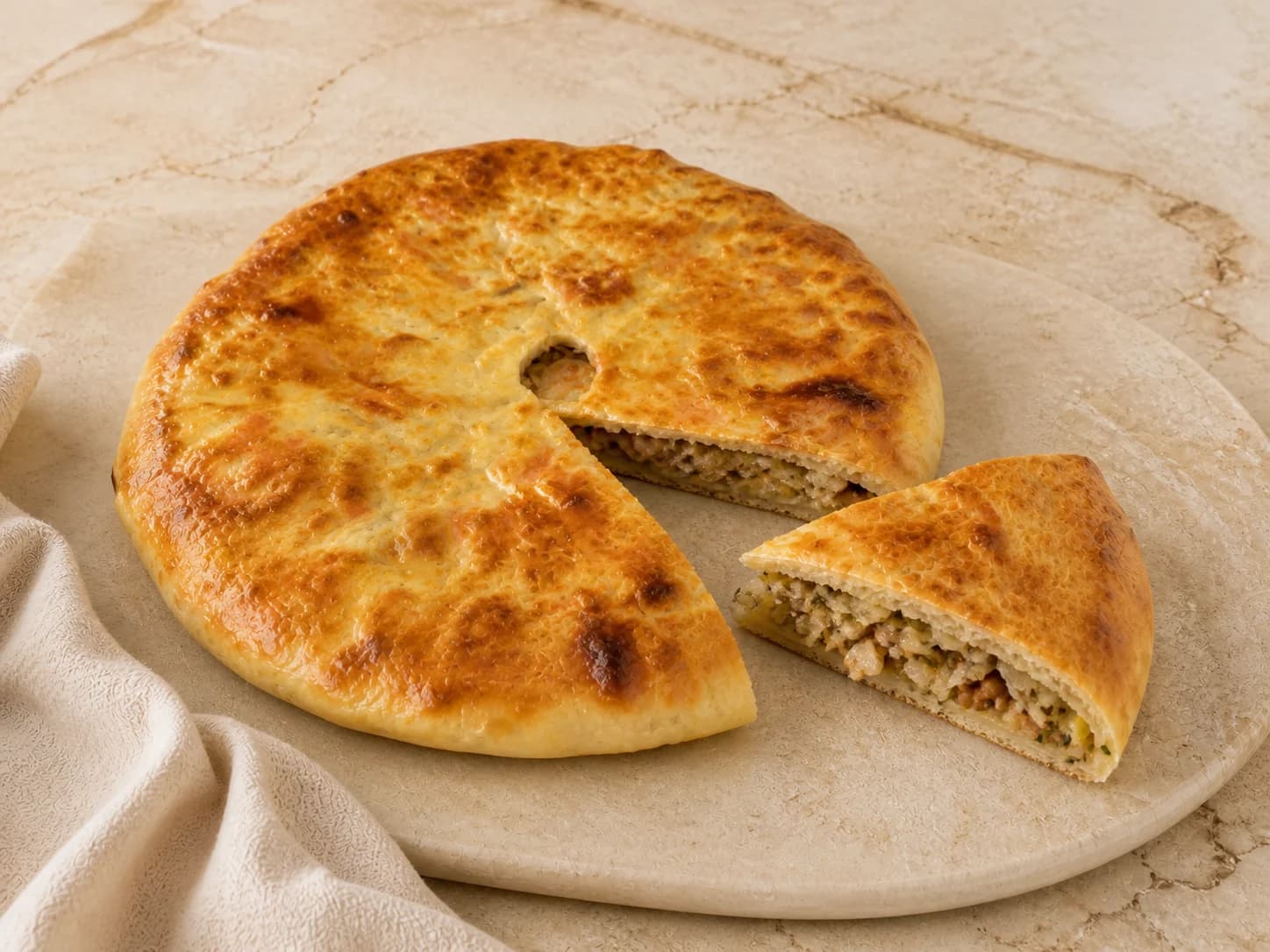 Капуста, орехи, тесто